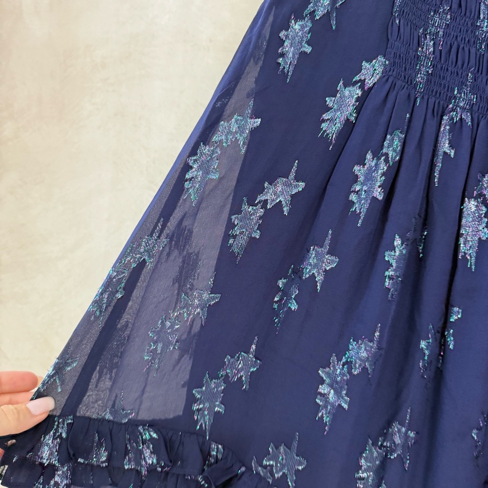 Rebecca Taylor Metallic Star Clip Dress - Picture 8 of 14